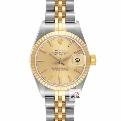 【大眾名錶】ROLEX勞力士69173 Datejust 蠔式女錶 全配件 經典太陽圈 金色T柱面盤 錶徑26mm 自動上鍊 18K金及不鏽鋼 B1499