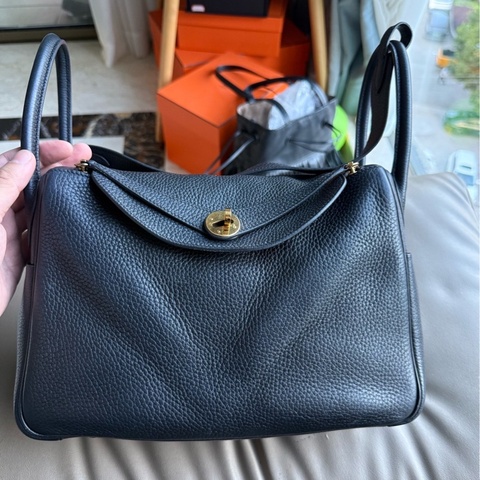 hermes 愛馬仕 lindy 30 黑金U刻 🈚附件