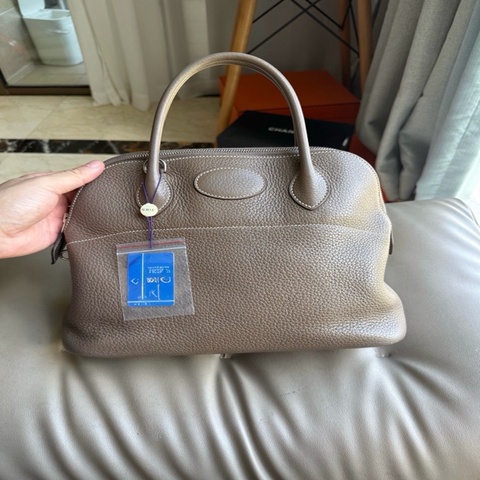 hermes 愛馬仕 bolide 保齡球 31 大象灰 T刻 肩帶鎖