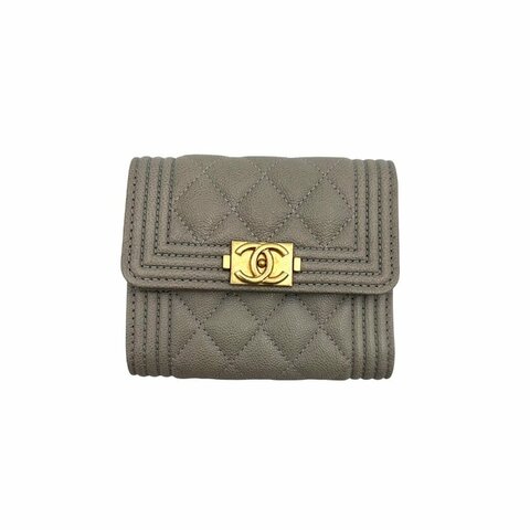 【美收精品】CHANEL Boy 口蓋短夾  C-817【隔月月中將轉賣至日本 上架期限30天】