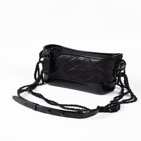 CHANEL 極罕見 So Black 全黑限定版 Gabrielle 流浪包 Small（附保卡）