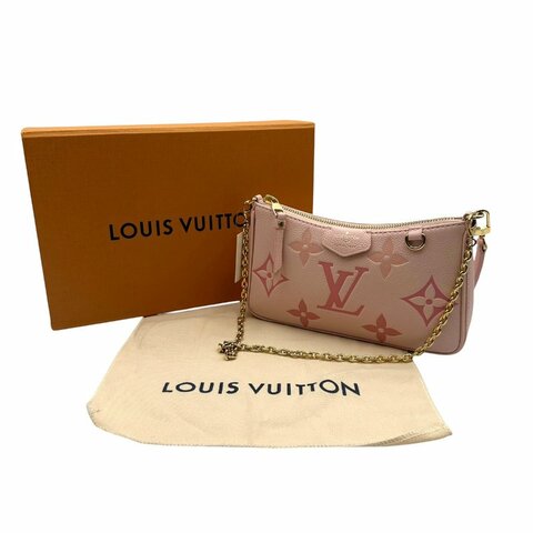 【美收精品】Louis Vuitton 粉色Easy Pouch On Strap 手袋 C-824【隔月月中將轉賣至日本 上架期限30天】