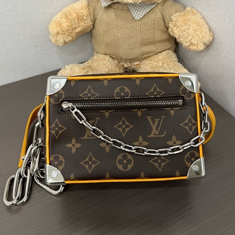 LV/路易威登 soft trunk銀角盒子斜背包 芯片款