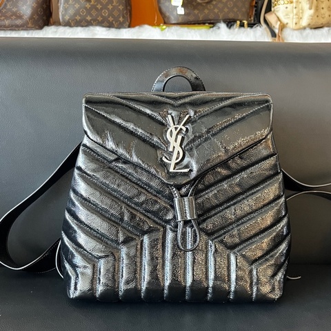 聖羅蘭 YSL LOULOU 泡芙漆皮雙肩包 17年