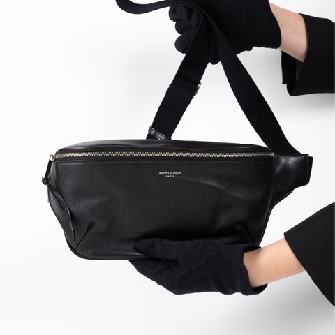全新【Saint Laurent】YSL經典全皮腰包Classic Leather Belt Bag