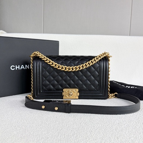 Chanel香奈兒中號鏈條包 荔枝皮 尺寸25*15*7