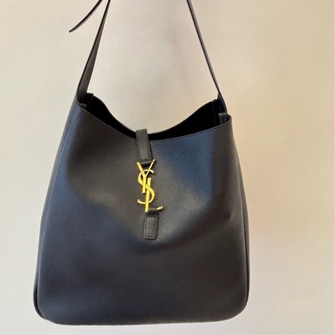 YSL 聖羅蘭hobo soft黑金大號托特包黑色大號 尺寸：30x13x31