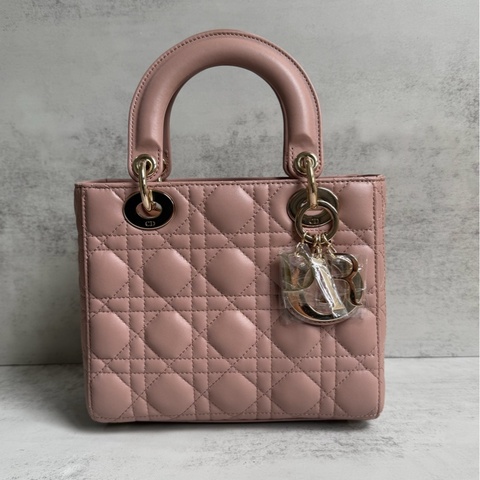 Lady Dior 四格黛妃包 藕粉色2022年
