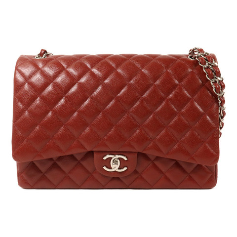 CHANEL 牛皮皮革Maxi Classic鏈帶肩背袋