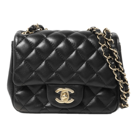 CHANEL 羊皮皮革Mini Classic 17鏈帶肩背袋