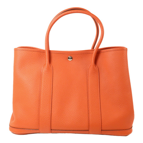 HERMES Country皮革Garden Party PM手挽袋Sanguine