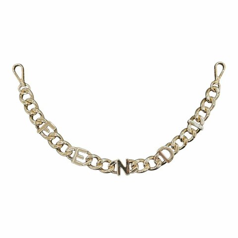 FENDI 芬迪 STRAP YOU 金色金屬鏈條肩帶 合金 金色