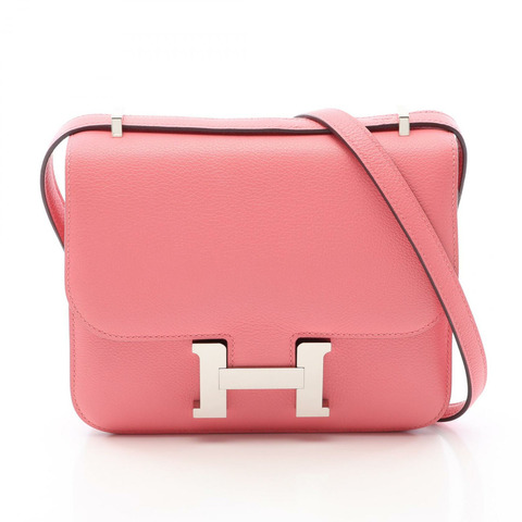 HERMES Constance 3 迷你肩背包 Y Evercolor Rose dete Terre battue 二手 SHW