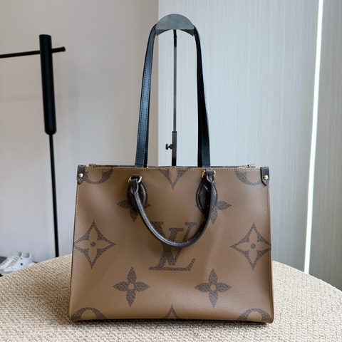 LV 路易威登 onthego中號托特手提單肩包芯片款