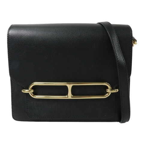 HERMES Allegretto皮革Roulis 23肩背袋Noir
