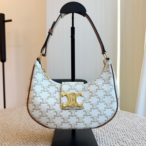 Celine 賽琳AVA白老花凱旋門腋下包