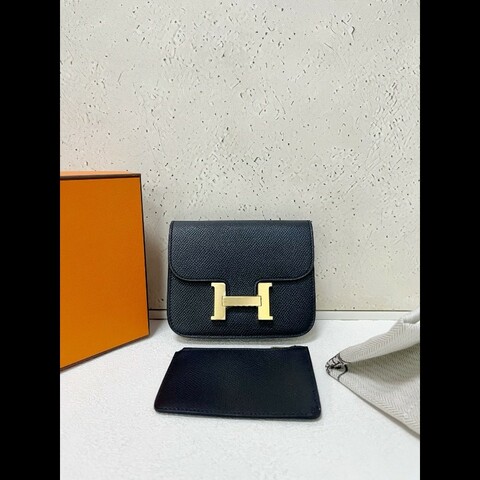 Hermes Constance Slim Black x ghw
