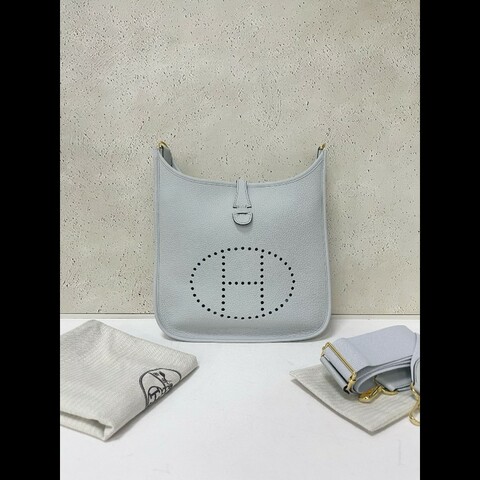 Hermes Evelyne 29 Bleu Pale x ghw