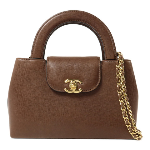 CHANEL 牛皮皮革26S Kelly Bag鏈帶手挽肩背兩用袋
