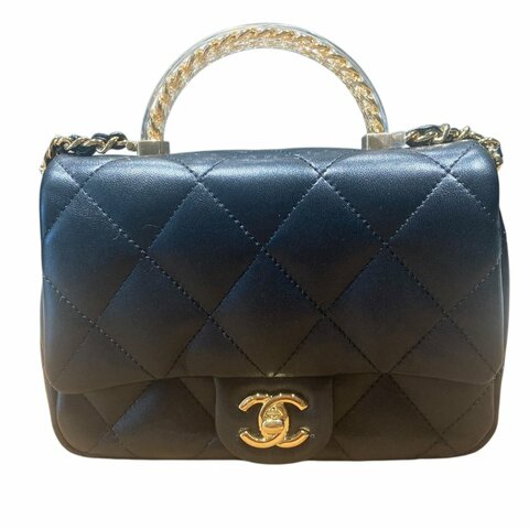CHANEL 香奈兒 FLAPBAG 黑色 皮革 金釦
