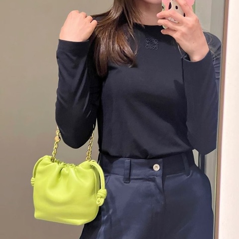 LOEWE flamenco mini 系列肩背福袋包 22*18*6.5 9新 配件塵袋