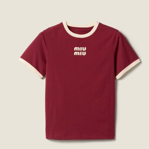 Miu Miu酒紅T