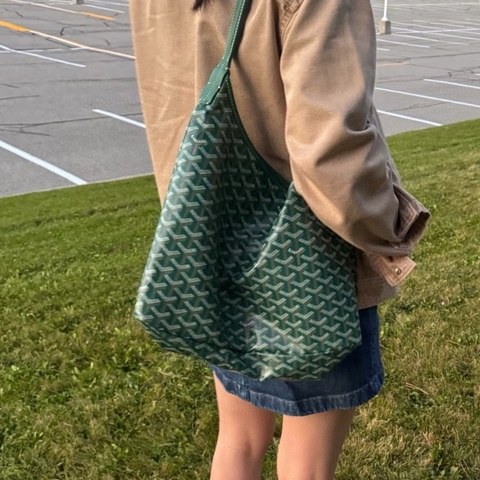 ✨Goyard｜Boheme Hobo 綠色子母腋下購物袋｜99新2024年編碼