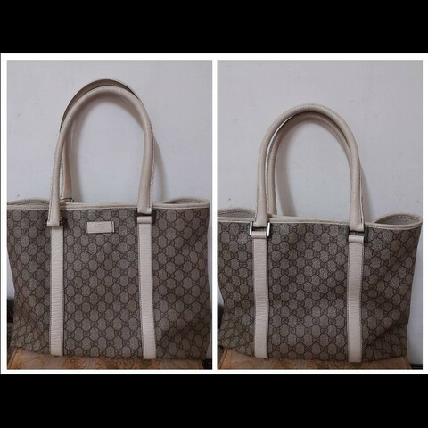 Gucci 正版絕版 114288 實用容量大 真皮及PVC包身 有倉庫折舊 手提 肩背包 大托特包 公事包 請看商品敘述