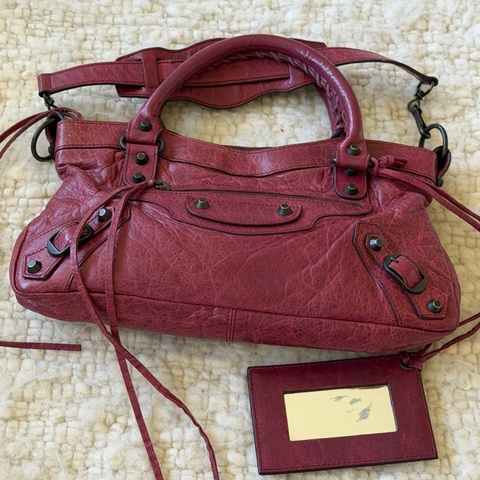 【霧色玫瑰🌹全網獨有顏色✨】Balenciaga巴黎世家 First 機車包