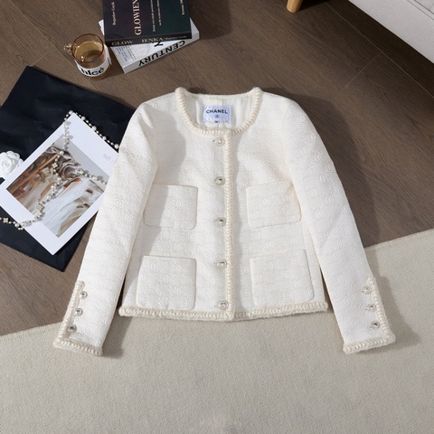 Chanel tweed圓領外套