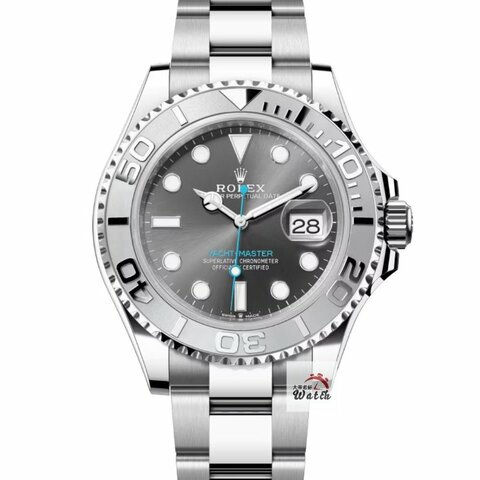 【大眾名錶】ROLEX 勞力士 126622 Yacht-Master 遊艇名仕 2021/01全配件 PT950錶圈 灰面藍針 錶徑40mm 自動上鍊G381