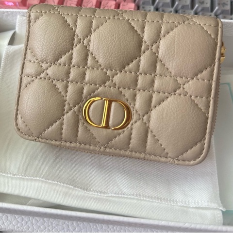 Dior Caro Scarlet 錢包 豆沙色