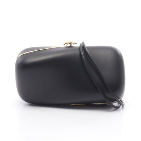 LOEWE Twisted Minaudiere 單肩斜背包 AORGSEMX06 黑色皮革