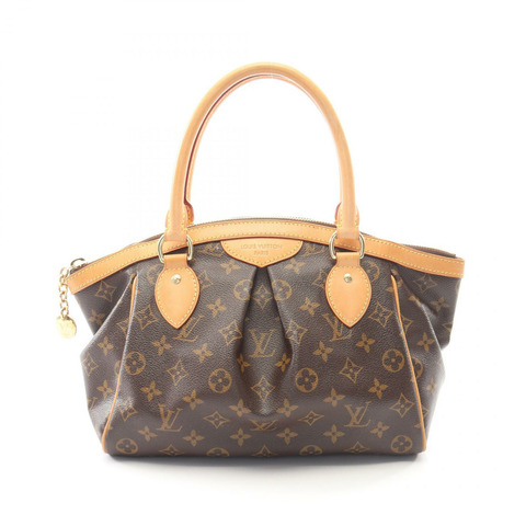 路易威登 Tivoli PM Monogram 手提包 M40143 PVC塗層帆布皮革棕色二手女士