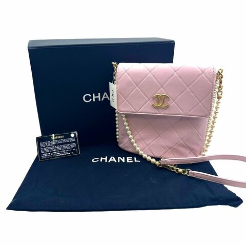 【美收精品】CHANEL 粉色21S 小號流浪包 C-821【隔月月中將轉賣至日本 上架期限30天】