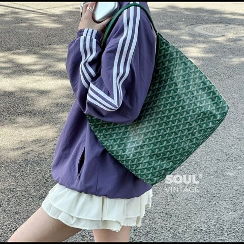 Goyard Boheme Hobo 綠色子母腋下購物袋 99新✨️