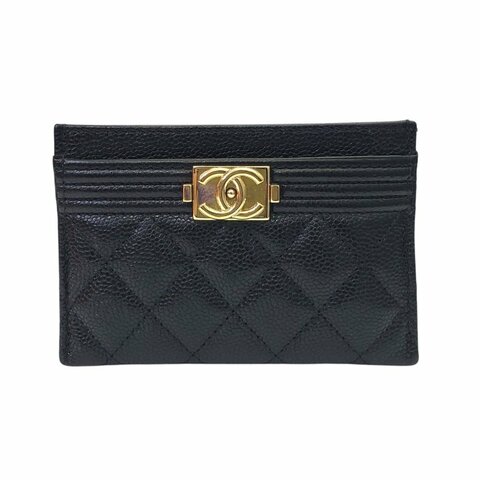 不議價 【9.8新 二手】  Chanel  BOY CHANEL 卡片套