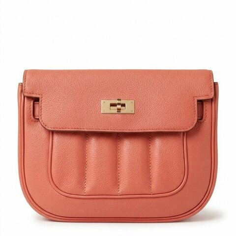 HERMES 珊瑚粉 Berline 銀釦Togo皮