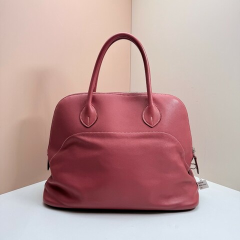 Hermes bolide relax35玫瑰粉手提包