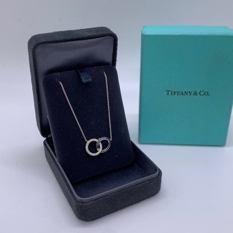 Tiffany/蒂芙尼TIFFANY CHARMA 系列18k白金雙環項鍊