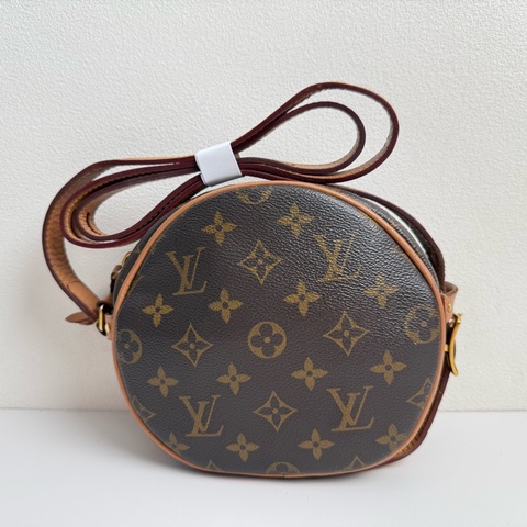 LV路易威登/Louis Vuitton BOITE CHAPEAU 棕色塗層帆布 老花圓餅包斜挎包 可調節肩帶 2020年