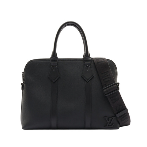 LOUIS VUITTON LV 路易威登 Aerogram Takeoff 公事包 兩用包 黑色 Grained 牛皮 M59159