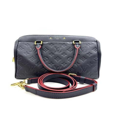 LV 路易威登 speedy25肩帶款波士頓枕頭包