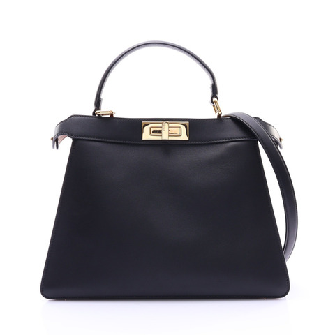 FENDI 芬迪 Peekaboo ISeeU Medium 兩用包 黑色 牛皮 8BN321 A6V3 F1CJZ