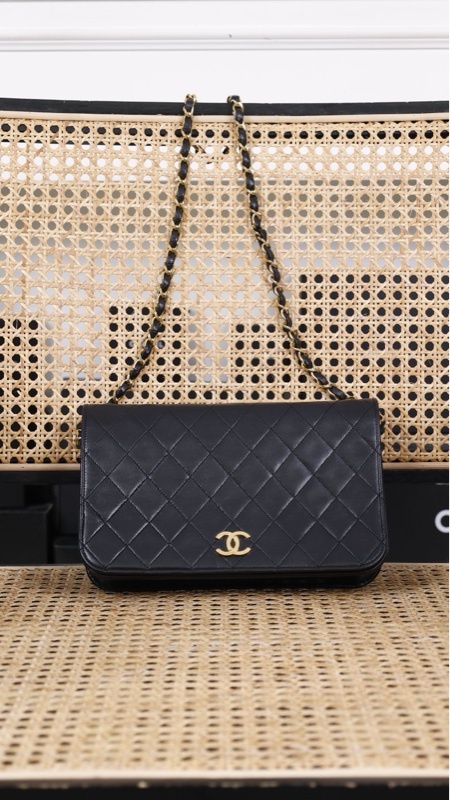 Chanel黑金ccwoc信封包单肩包