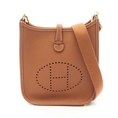 愛馬仕 Evelyne TPM Amazon 金色肩包 069426CK Taurillon Clemence Taurillon Clemence 棕色二手女士