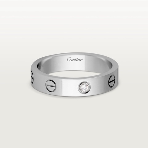 卡地亞 Cartier LOVE系列B40白金窄版單鑽57號