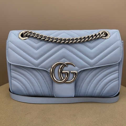 Gucci 古馳 marmont馬卡龍藍馬蒙26