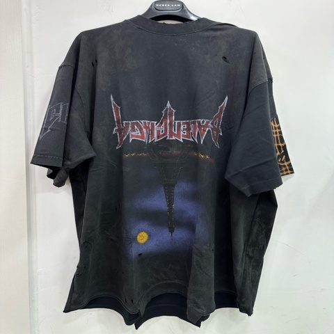 Balenciaga 巴黎世家 巴黎倒立鐵塔印花短袖/4碼