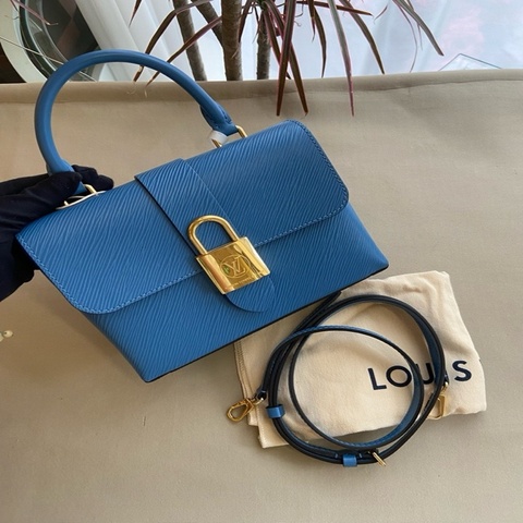 路易威登 Louis Vuitton LV 藍色鎖頭包 bb
